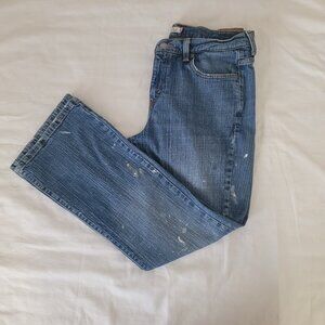 Levi's 515 Blue Jeans Boot Cut Distressed Paint Marks Womens Size 12S